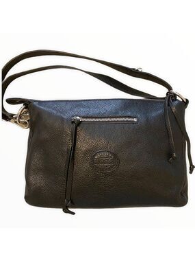 Roots black leather purse